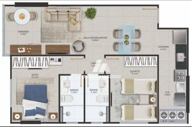 Imagem Apartamento com 2 Quartos à Venda, 62 m² em Itapuã - Vila Velha