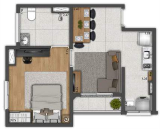 Imagem Apartamento com 1 Quarto à Venda, 39 m² em Alto De Pinheiros - São Paulo Imagem Apartamento com 1 Quarto à Venda, 39 m² em Alto De Pinheiros - São Paulo
