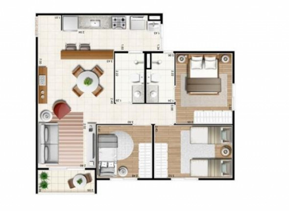 Imagem Apartamento com 3 Quartos à Venda, 66 m² em Parque Residencial João Luiz - Hortolândia Imagem Apartamento com 3 Quartos à Venda, 66 m² em Parque Residencial João Luiz - Hortolândia