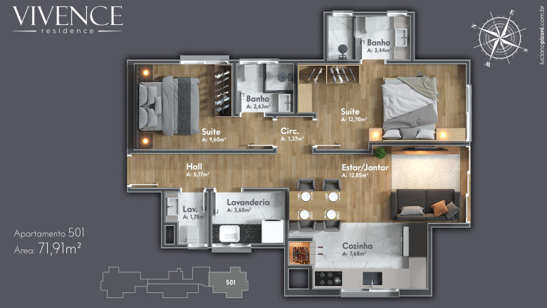 Imagem Apartamento com 1 Quarto à Venda, 48 m² em Centro - Canela Imagem Apartamento com 1 Quarto à Venda, 48 m² em Centro - Canela