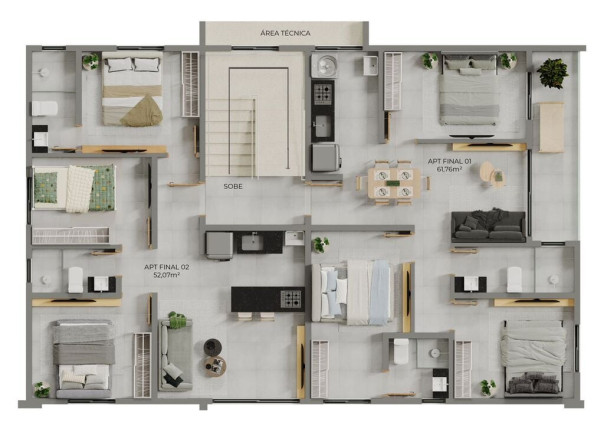 Imagem Cobertura com 3 Quartos à Venda, 104 m² em Bancários - João Pessoa Imagem Cobertura com 3 Quartos à Venda, 104 m² em Bancários - João Pessoa