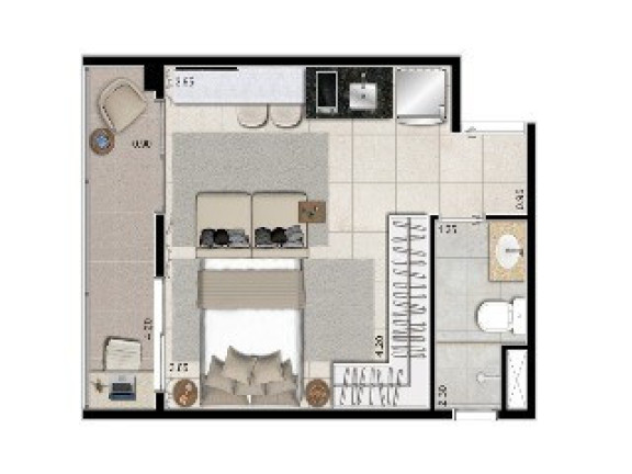 Imagem Apartamento com 1 Quarto à Venda, 25 m² em Centro - São Paulo Imagem Apartamento com 1 Quarto à Venda, 25 m² em Centro - São Paulo