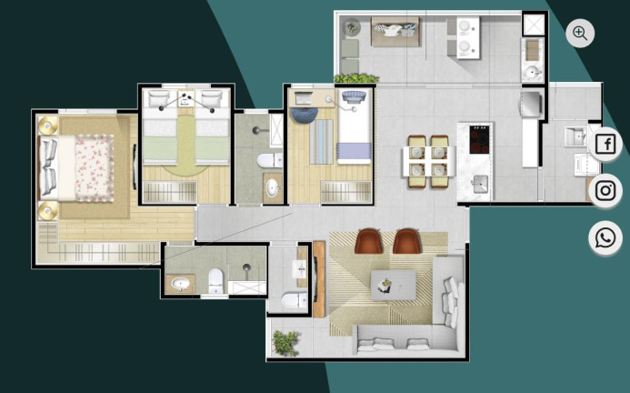 Imagem Apartamento com 3 Quartos à Venda, 92 m² em Campestre - Santo André