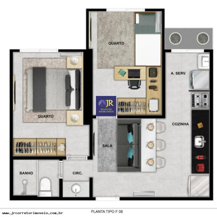 Imagem Apartamento com 2 Quartos à Venda, 58 m² em Praia De Itaparica - Vila Velha