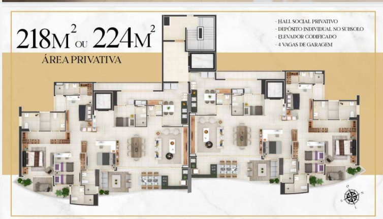 Imagem Apartamento com 4 Quartos à Venda, 218 m² em Aldeota - Fortaleza