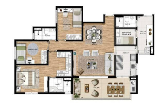 Apartamento com 3 Quartos à Venda, 111 m² em Jardim Bonfiglioli - Jundiaí