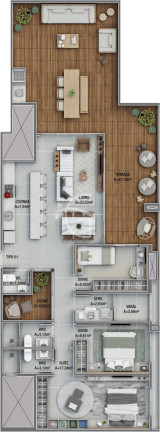 Imagem Imóvel com 2 Quartos à Venda, 149 m² em Costa E Silva - Joinville