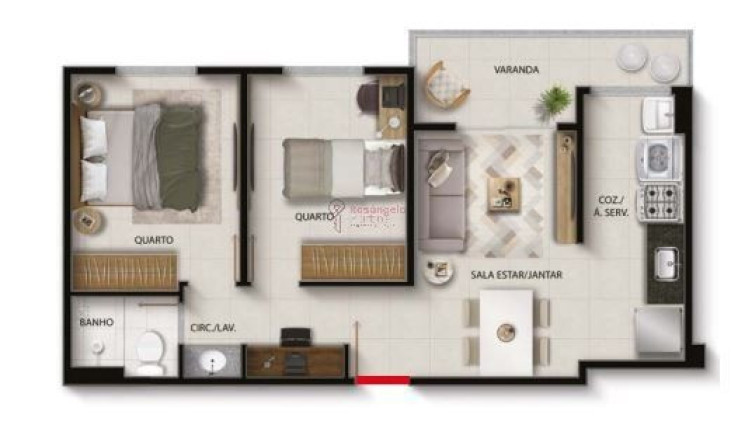 Imagem Apartamento com 2 Quartos à Venda, 45 m² em Coqueiral De Itaparica - Vila Velha