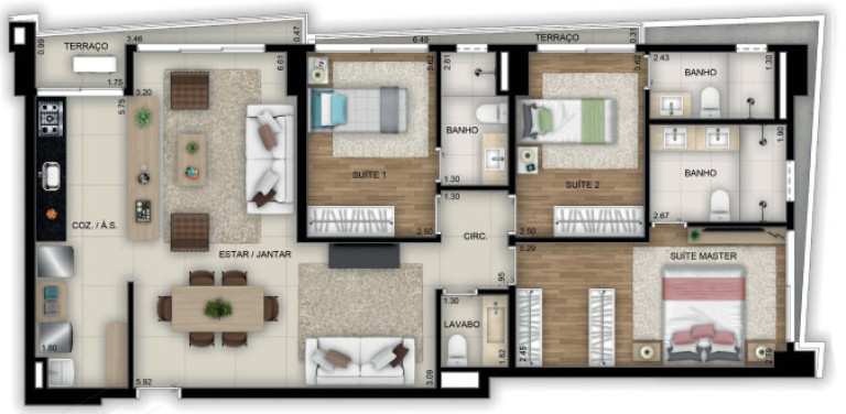 Imagem Apartamento com 3 Quartos à Venda, 106 m² em Setor Bueno - Goiânia Imagem Apartamento com 3 Quartos à Venda, 106 m² em Setor Bueno - Goiânia