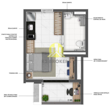 Imagem Studio com 1 Quarto à Venda, 25 m² em Vila Madalena - São Paulo Imagem Studio com 1 Quarto à Venda, 25 m² em Vila Madalena - São Paulo