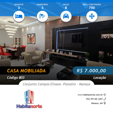 Imagem Casa com 3 Quartos para Alugar, em Planalto - Manaus Imagem Casa com 3 Quartos para Alugar, em Planalto - Manaus