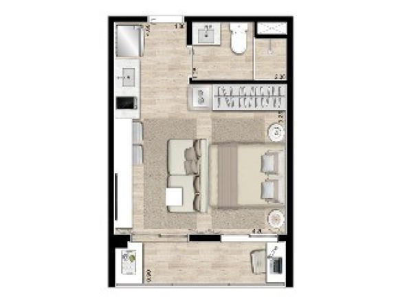 Imagem Apartamento com 1 Quarto à Venda, 25 m² em Centro - São Paulo Imagem Apartamento com 1 Quarto à Venda, 25 m² em Centro - São Paulo