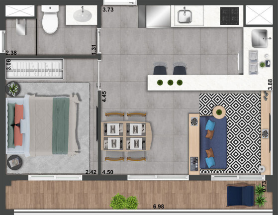 Imagem Apartamento com 1 Quarto à Venda, 51 m² em Perdizes - São Paulo