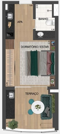 Imagem Apartamento à Venda, 30 m² em Brooklin Paulista - São Paulo Imagem Apartamento à Venda, 30 m² em Brooklin Paulista - São Paulo