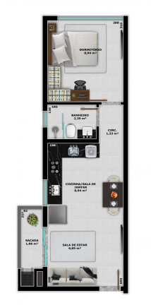 Imagem Apartamento com 1 Quarto à Venda, 37 m² em Santo Antônio - Joinville Imagem Apartamento com 1 Quarto à Venda, 37 m² em Santo Antônio - Joinville