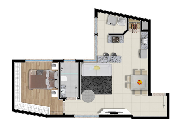 Imagem Imóvel com 1 Quarto à Venda, 51 m² em Bom Fim - Porto Alegre