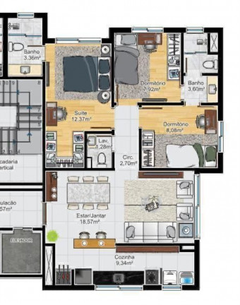 Imagem Imóvel com 3 Quartos à Venda, 83 m² em Jardim Europa - Porto Alegre Imagem Imóvel com 3 Quartos à Venda, 83 m² em Jardim Europa - Porto Alegre