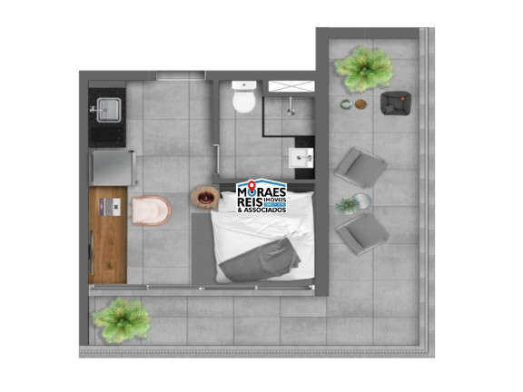 Imagem Apartamento com 1 Quarto à Venda, 25 m² em Brooklin - São Paulo Imagem Apartamento com 1 Quarto à Venda, 25 m² em Brooklin - São Paulo