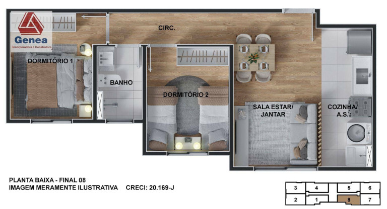 Imagem Apartamento com 2 Quartos à Venda, 47 m² em Fazenda Aya - Suzano