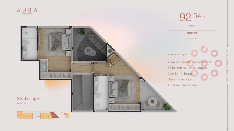 Imagem Apartamento com 2 Quartos à Venda, 77 m² em Funcionários - Belo Horizonte