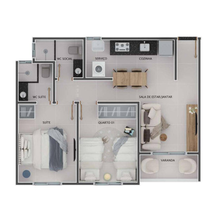 Imagem Apartamento com 3 Quartos à Venda, 64 m² em Bancários - João Pessoa Imagem Apartamento com 3 Quartos à Venda, 64 m² em Bancários - João Pessoa