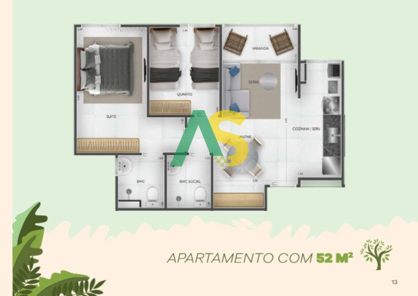 Imagem Imóvel com 2 Quartos à Venda, 50 m² em Dois Carneiros - Jaboatão Dos Guararapes