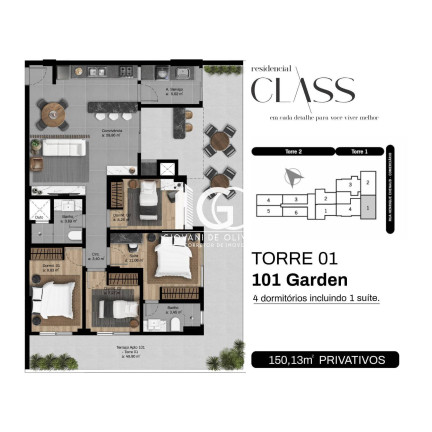 Imagem Apartamento com 4 Quartos à Venda, 150 m² em Comerciário - Criciúma Imagem Apartamento com 4 Quartos à Venda, 150 m² em Comerciário - Criciúma