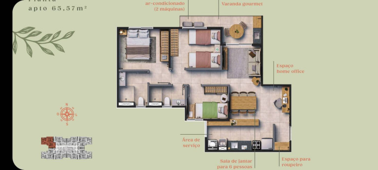 Imagem Apartamento com 3 Quartos à Venda, 65 m² em Presidente Kennedy - Fortaleza Imagem Apartamento com 3 Quartos à Venda, 65 m² em Presidente Kennedy - Fortaleza