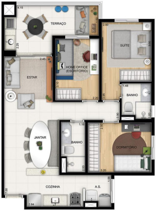 Imagem Apartamento com 3 Quartos à Venda, 75 m² em Centro - São Bernardo Do Campo