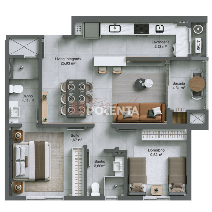 Imagem Apartamento com 2 Quartos à Venda, 76 m² em Centro - Criciúma Imagem Apartamento com 2 Quartos à Venda, 76 m² em Centro - Criciúma