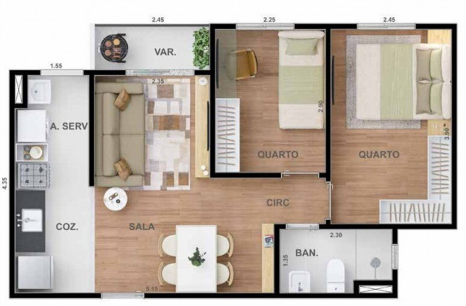 Imagem Imóvel com 1 Quarto à Venda, 27 m² em Irajá - Rio De Janeiro
