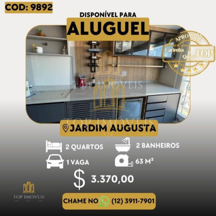 Imagem Apartamento com 2 Quartos para Alugar, 52 m² em Jardim América - São José Dos Campos Imagem Apartamento com 2 Quartos para Alugar, 52 m² em Jardim América - São José Dos Campos