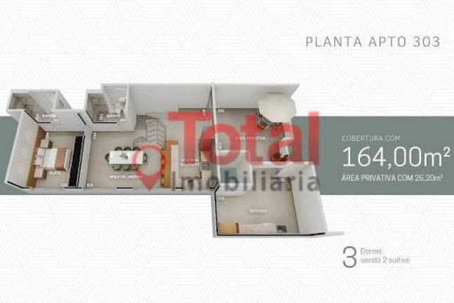 Cobertura com 3 Quartos à Venda, 179 m² em Vila Dos Técnicos - Timóteo