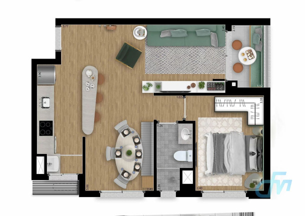 Imagem Apartamento com 2 Quartos à Venda, 49 m² em Vila Mogilar - Mogi Das Cruzes