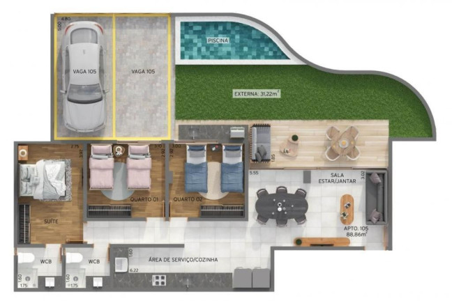 Imagem Apartamento com 3 Quartos à Venda, 60 m² em Cabo Branco - João Pessoa Imagem Apartamento com 3 Quartos à Venda, 60 m² em Cabo Branco - João Pessoa