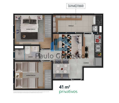 Imagem Apartamento com 2 Quartos à Venda, 41 m² em Jardim Da Glória - Cotia