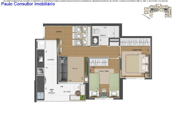 Imagem Apartamento com 2 Quartos à Venda, 54 m² em Centro - Diadema