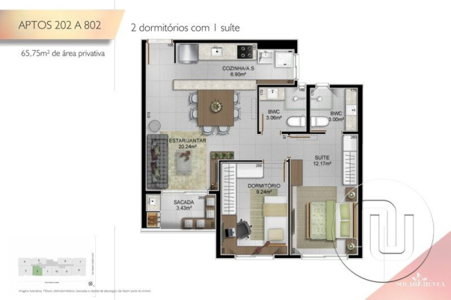 Imagem Apartamento com 2 Quartos à Venda, 64 m² em Estreito - Florianópolis