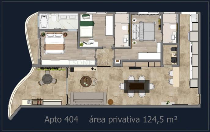 Imagem Apartamento com 3 Quartos à Venda, 124 m² em Coqueiros - Florianópolis