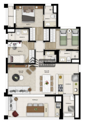 Imagem Apartamento com 3 Quartos à Venda, 103 m² em Brooklin - São Paulo Imagem Apartamento com 3 Quartos à Venda, 103 m² em Brooklin - São Paulo