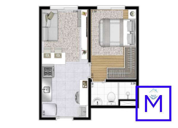 Imagem Apartamento com 2 Quartos à Venda, 29 m² em Barra Funda - São Paulo Imagem Apartamento com 2 Quartos à Venda, 29 m² em Barra Funda - São Paulo