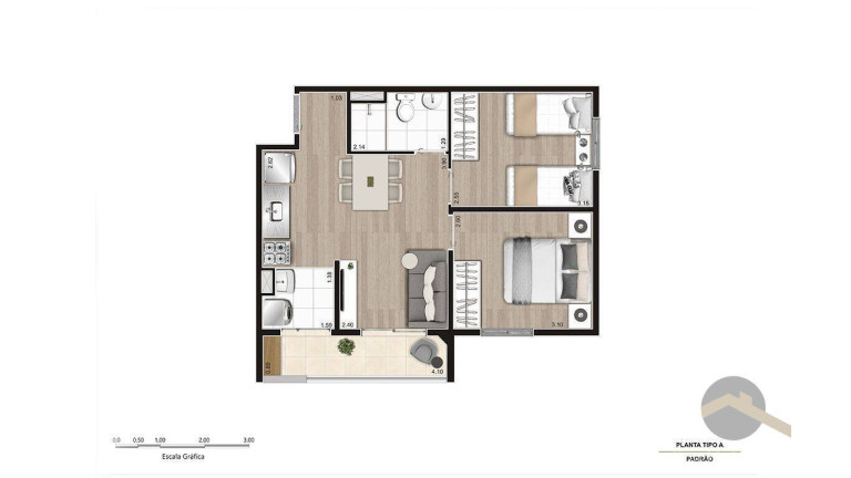 Imagem Apartamento com 2 Quartos à Venda, 45 m² em Quitaúna - Osasco