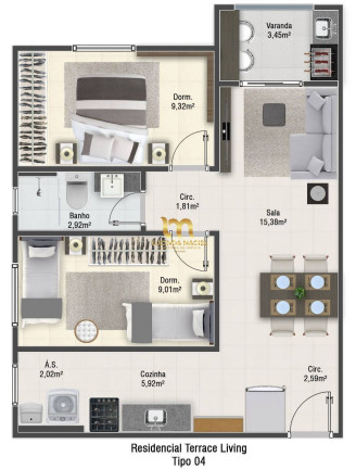 Imagem Apartamento com 2 Quartos à Venda, 55 m² em Aviação - Praia Grande Imagem Apartamento com 2 Quartos à Venda, 55 m² em Aviação - Praia Grande