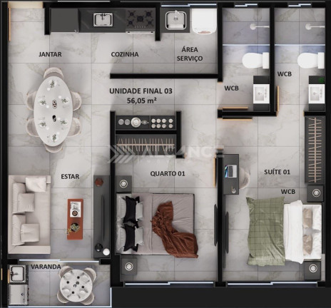 Imagem Apartamento com 3 Quartos à Venda, 77 m² em Intermares - Cabedelo Imagem Apartamento com 3 Quartos à Venda, 77 m² em Intermares - Cabedelo