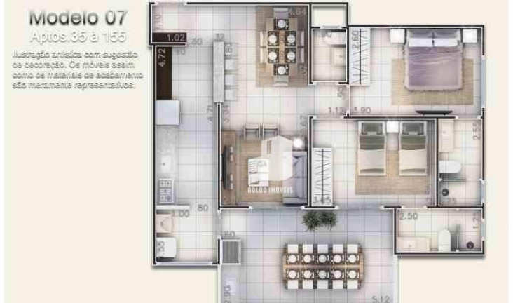 Imagem Apartamento com 2 Quartos à Venda, 80 m² em Vilamar - Praia Grande