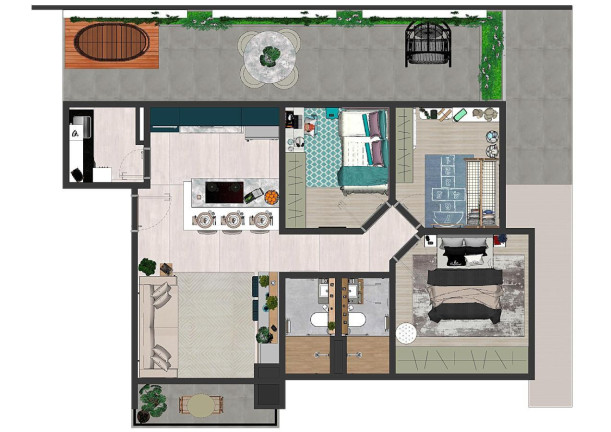 Imagem Apartamento com 2 Quartos à Venda, 52 m² em Xaxim - Curitiba Imagem Apartamento com 2 Quartos à Venda, 52 m² em Xaxim - Curitiba