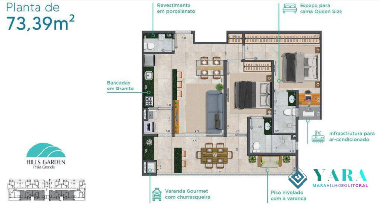 Imagem Apartamento com 2 Quartos à Venda, 83 m² em Praia Grande - Ubatuba