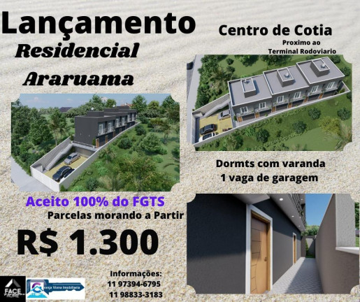 Imagem Casa à Venda, 55 m² em Residencial Aruarama - Programa Casa Verde Amarela - Cotia Imagem Casa à Venda, 55 m² em Residencial Aruarama - Programa Casa Verde Amarela - Cotia