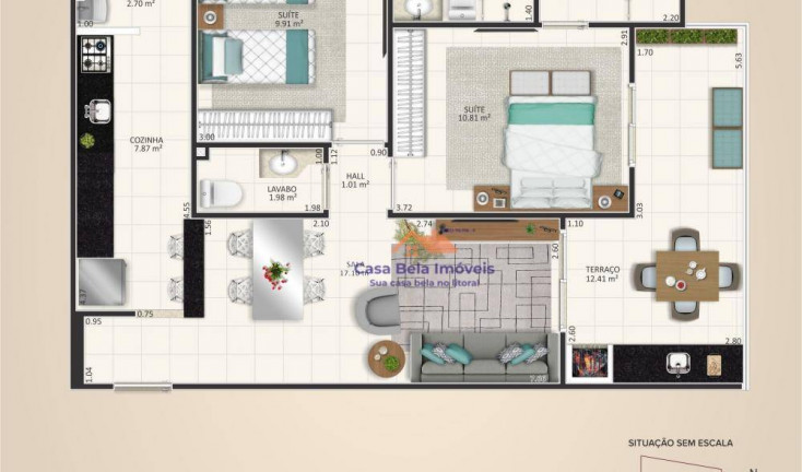 Imagem Apartamento com 3 Quartos à Venda, 106 m² em Aviação - Praia Grande