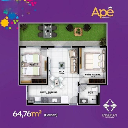 Imagem Apartamento com 2 Quartos à Venda, 65 m²em Messejana - Fortaleza